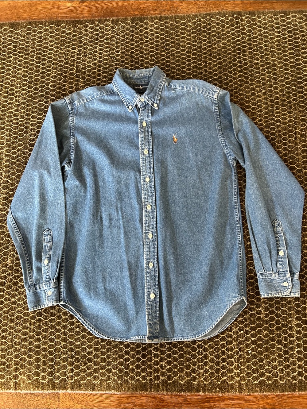 Ralph Lauren Men's Denim Button-Down Shirt - Blue